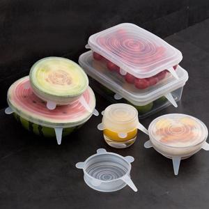 다용도 실리콘 뚜껑 6종세트 고탄력 실리콘랩 전자렌지 잔반보관 그릇 잔반보관