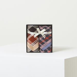 액세서리 [[26SS]] DCHA6E020I2 [DAKS베이지 레드 체크 면 손수건2종세트