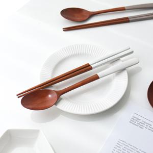 파스텔컬러 옻칠 나무수저세트