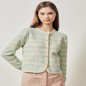 [JJ지고트]스트라이프 라운드넥 크롭 가디건 GR2A1CDR11