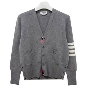 [명품] 26SS  사선 완장 4 바 밀라노 스티치 울 가디건 라이트 그레이 MKC160A 00014 055