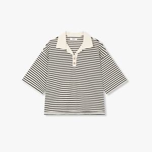 [톰보이] 스트라이프 카라 넥 반팔 티셔츠 9176222999