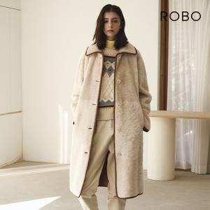 25FW INPELSA 프리미엄 롱 무스탕 코트