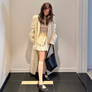 미디엄 카바스 숄더백 블랙