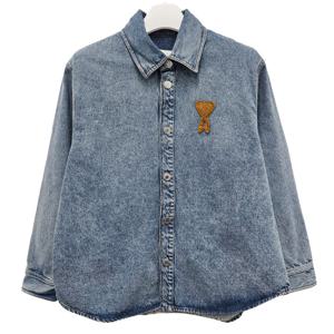 [명품] 26SS  하트 로고 블루 코튼 오버 데님 셔츠 유즈드 블루 UJK897 DE0046 480