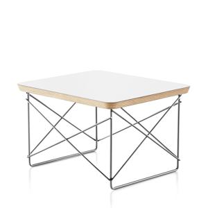 임스 와이어 베니스 로우 테이블 화이트 탑-크롬베이스