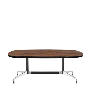 임스 컨퍼런스 테이블 오발 월넛-블랙-알루미늄 세그먼티드 베이스 2사이즈
