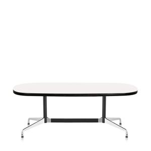 임스 컨퍼런스 테이블 오발 화이트-블랙-알루미늄 세그먼티드 베이스 2사이즈