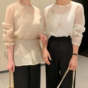 [브리치]  / 누아 랩 블라우스 (3color)