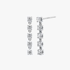 [18번-드라마 착용제품] 14K 랩그로운다이아몬드1부 라인드롭 귀걸이