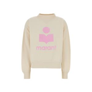 [명품] 이자벨마랑 26SS MOBY 벨벳 로고 맨투맨 에쿠르핑크 SW0003FA D1M04E ECPK