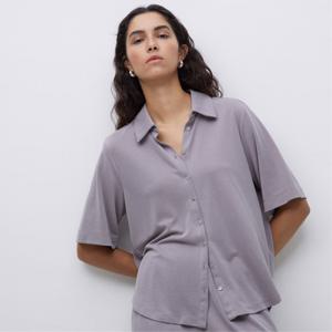 [최초가179000] Elbow-Sleeve Flude Shirt STONE