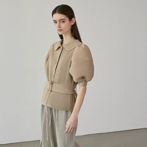 yoyoyoy여성[최초가 166000원] 볼륨 벨트 플리츠 자켓(2colors)_AK02WNPJK01