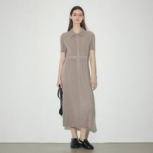 yoyoyoy여성[최초가 166000원] 클래식 벨트 반소매 플리츠 롱 원피스(3colors)_AK02WNPOP32