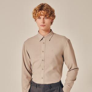 [듀퐁][On.E-XCLUSIVE VIII] 솔리드 기모 트리콜로르 956 뉴 캐주얼 핏 셔츠 베이지 SE4FM22LS956SBE