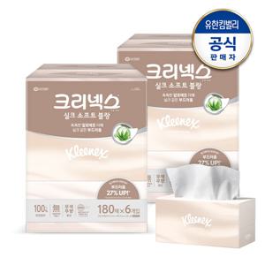 실크소프트 블랑 각티슈 180매X6입X2개