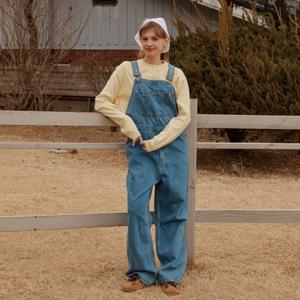 ANC 레이스 로고 데님 오버롤