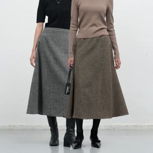 울 플레어 롱 스커트 2COL / WBE4L13517