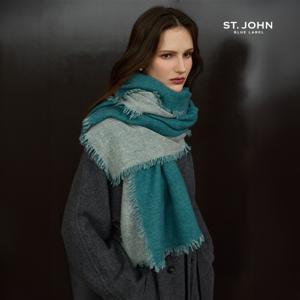 25FW 캐시미어100 프린지 배색 머플러