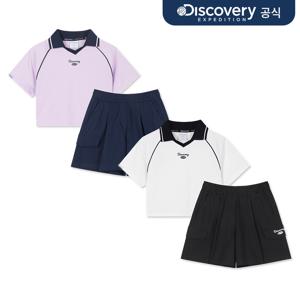 [디스커버리] 여아 카라 반팔티+팬츠 2SET 2종 택1