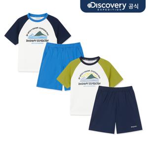 [디스커버리] 키즈 그래픽 반팔티+팬츠 2SET 2종 택1