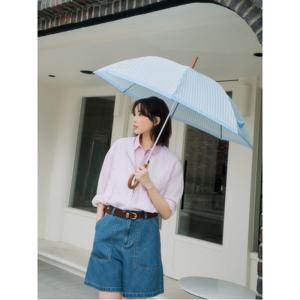 (BE548AU03Q)[애니웨더] 깅엄체크 장우산  스카이 블루