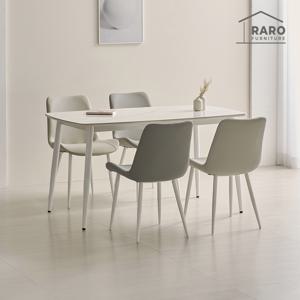 라로퍼니처 메르시 24T 유광 1400 저소음 포세린 세라믹 4인 식탁 세트 (식탁+의자4)