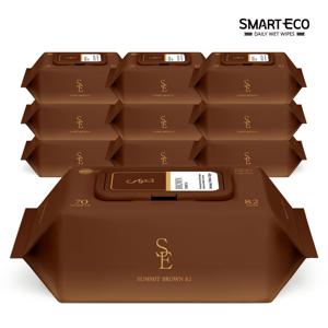 고평량 써밋82g 브라운  70매 10팩 캡형 엠보 아기물티슈