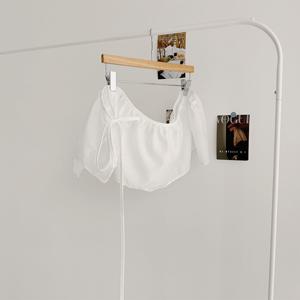 [브리치]  /  핏조절/여리여리  튤립 실키 프릴 레이어드 랩 리본 스커트