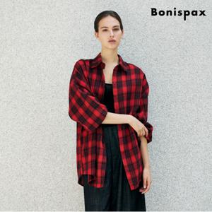 정상가:59,000원 ㅣ 오버사이즈 체크 셔츠 (XP3BA022L0)