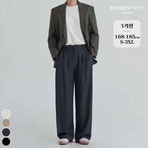 [브리치]  맨즈 / (노컷슬랙스맨즈1탄) 밴딩 스판 뒷밴딩 투핀턱 와이드 슬랙스