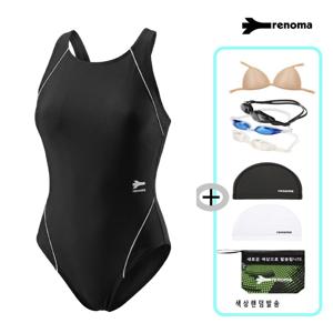 여성실내 U백 미들컷 원피스수영복 LS2G802SET