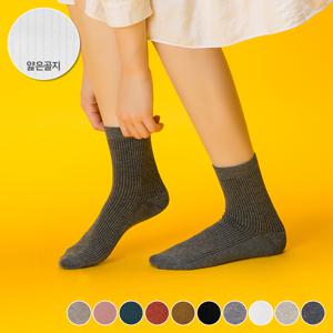 여성 골지크레용 얇은골지 양말 4켤레 한세트[두세트에 한켤레더]