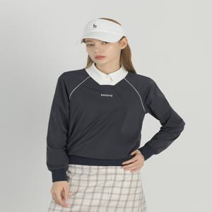 헤지스 골프 여성 [[25SS]] HWTS5A212N3 네이비 남녀공용 우븐 맨투맨