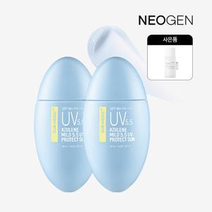 [1+1] 아줄렌 프로텍트 약산성 선크림 50ml +50ml(끈적임제로/백탁제로)