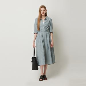 [최초가 378000] 플로라 스트라이프 셔츠 원피스_SAOP01541GN