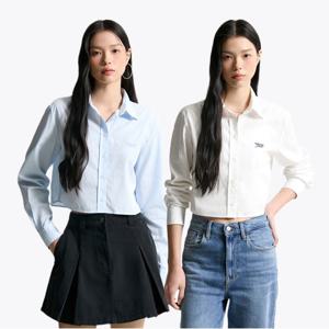 [정상가: 129000원] 타미진스 크롭 스트라이프 포플린 셔츠 2종 택1 (T32F6WSH03TWT1)