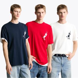 [정상가: 79000원] 타미진스 백 그래픽 티셔츠 3종 택1 (T32F6TTO20TMT1)