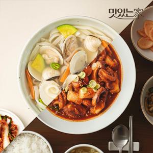 채선당 신선백합칼국수 2인분+매콤쫄깃 쭈꾸미볶음 620g