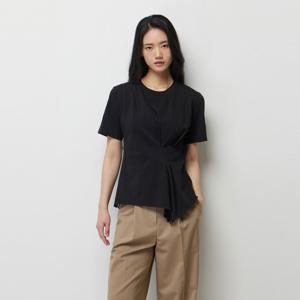 [최초가 138000] 제리 JERSEY 턱 꼬임 티셔츠_SATSE3631BK