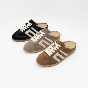 신난다슈 여성 블로퍼 뮬 스니커즈 운동화 슬리퍼 소가죽 스웨이드 MRO257222