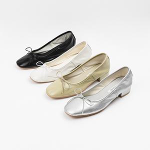 신난다슈 여성 구두 펌프스 힐 3cm 리본 말랑 플랫 슈즈 발편한 통굽 SO261119