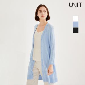 [본사직영]유닛 린넨 혼방 브이넥 8부 소매 가디건 UFH2-KCA25AN