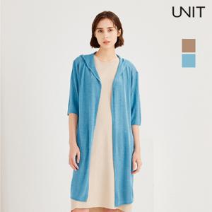 [본사직영]유닛 린넨 혼방 후드 오픈 가디건 UFH2-KCA25BN