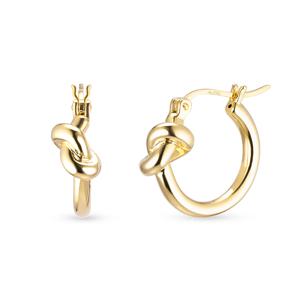 18k 볼륨 꼬임 매듭 링귀걸이