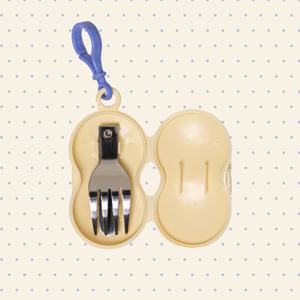 [신상]코코라커 캔디픽 무소음 접이식 포크+케이스 세트