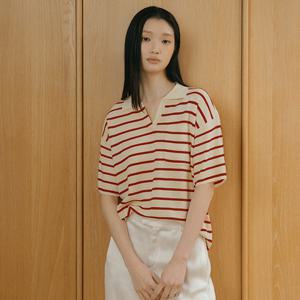 26SS 반팔 스트라이프 카라니트 3종