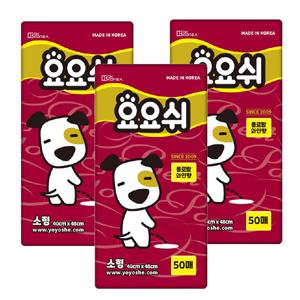 고흡수 강아지 배변패드 소형 플로랄와인향 50매 x 3개 세트