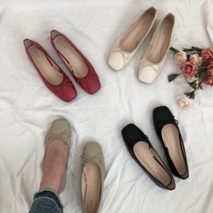 [브리치]  / 발편한 1cm 3cm 리본 플랫 슈즈 단화 구두 (5컬러)