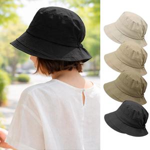 바스락 셔링 버킷햇 밴딩 여성 가을 햇빛차단 챙 벙거지 썬캡 모자